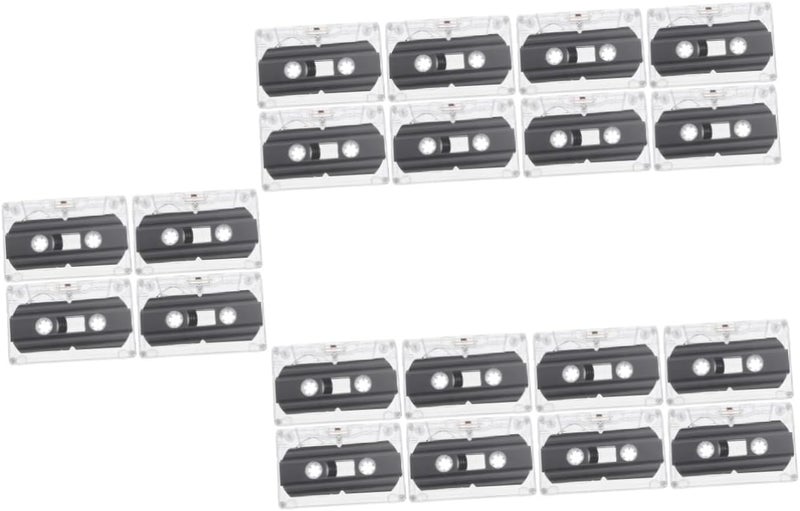 OSALADI 20 Pcs Blank Audio Tape Empty Audio Tapes Blank Cassette Tapes Recordable Audio Tapes Recordable Audio Cassette Tapes Blank Audio Cassette Tape Plastic High Transparency - Image 1